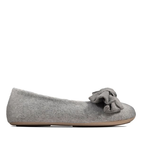 Clarks Womens Cozily Grace Slippers Grey | USA-3649087